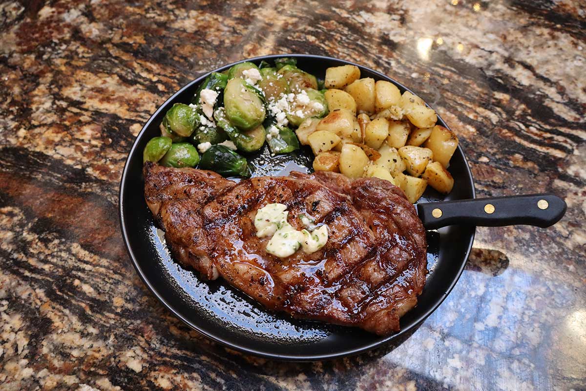 ribeye at gold bison grill