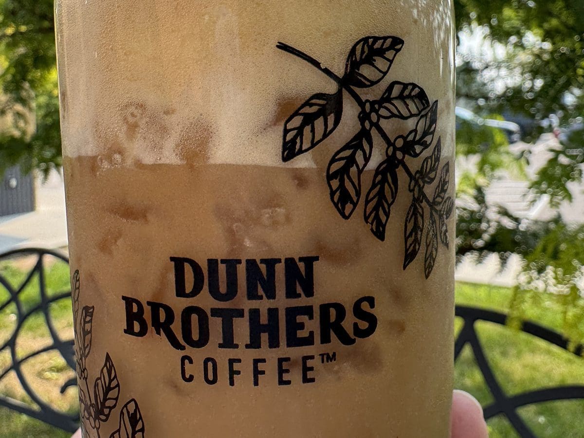 close-up of brown butter pumpkin cold brew at Dunn brothers in rapid city