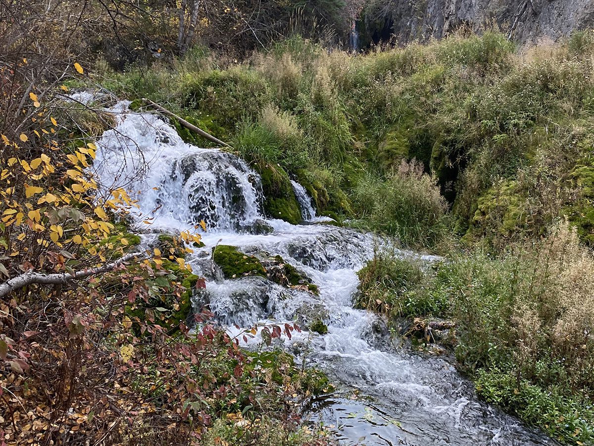 Roughlock Falls in Spearfish Canyon in the autumn
