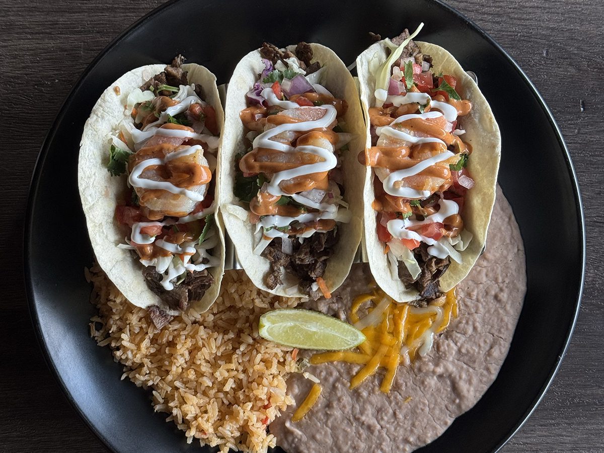 Surf and turf tacos from Puerto Vallarta from above
