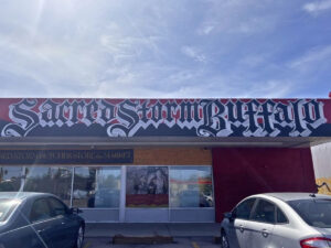 sacred storm buffalo front sign 300x225