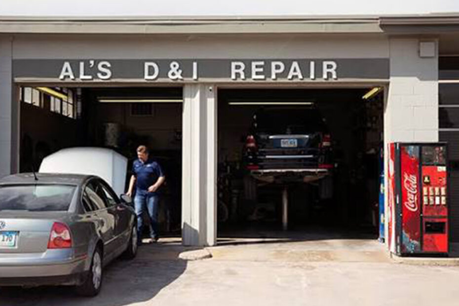 Al's D&I Repair working on volkswagon