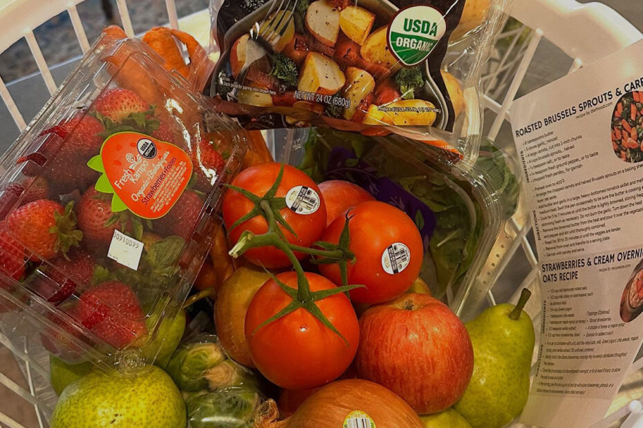 Staple & Spice Market vegetable basket with recipes