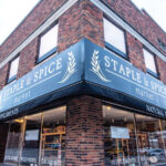 Staple and spice market front door