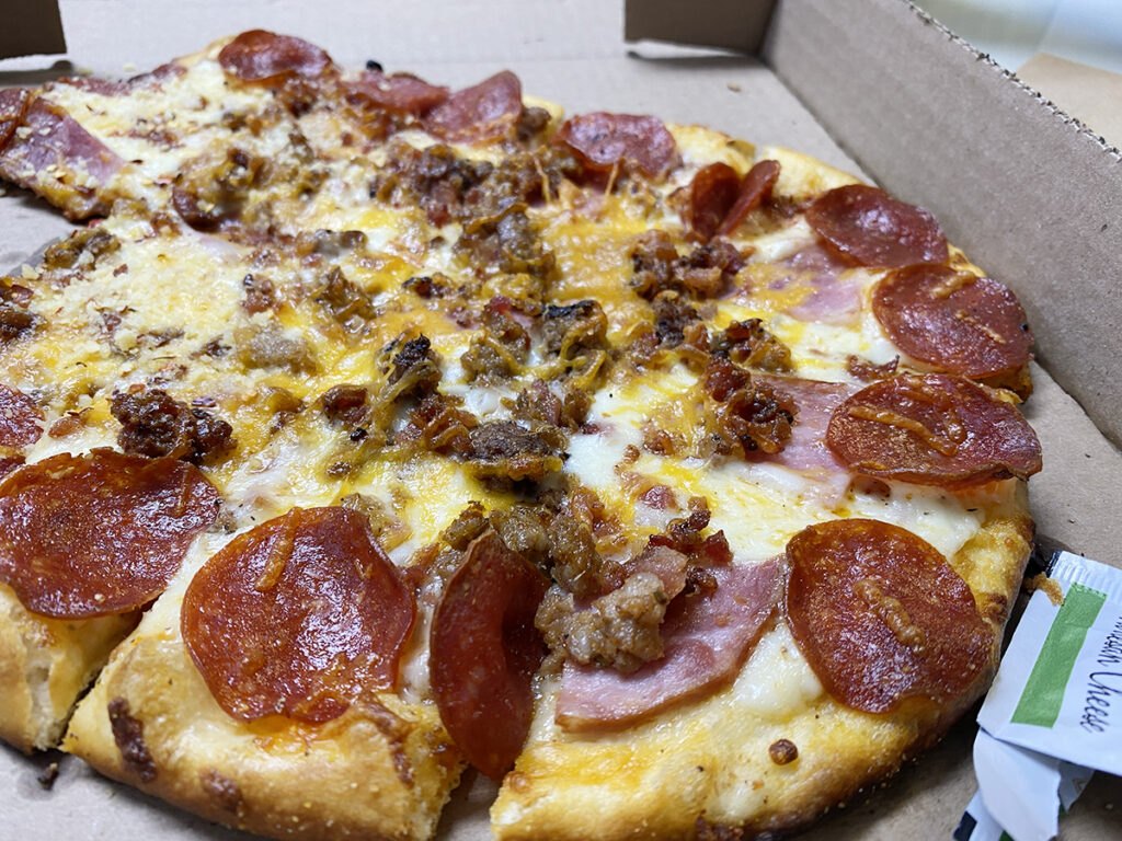 Independent Ale House Rapid City all meat pizza