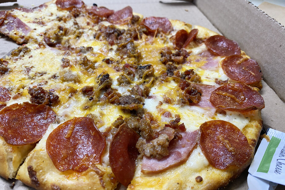 Independent Ale House Rapid City all meat pizza