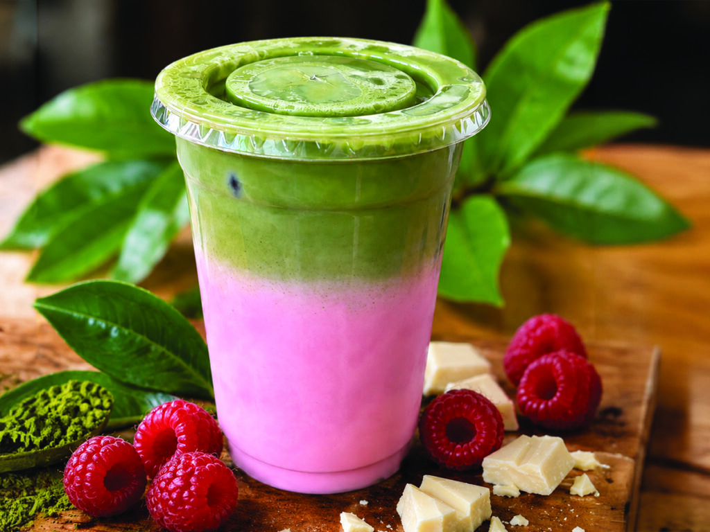 Raspberry cloud matcha at Pumphouse at Mind Blown Studio, Deadwood