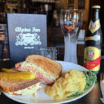 Reuben at Alpine Inn Hill City with German Beer